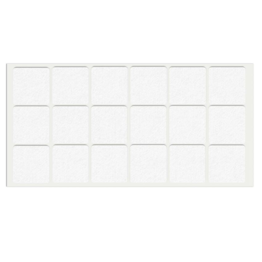 Samolepící filcová podložka 35x35mm bílá – Furnica