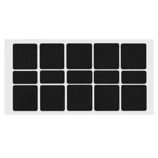 Samolepící filcová podložka 40x40mm/20x40mm černá – Furnica