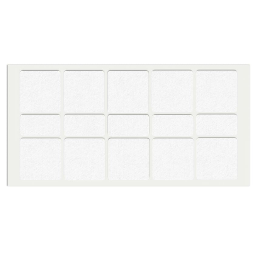 Samolepící filcová podložka 40x40mm/20x40mm bílá – Furnica