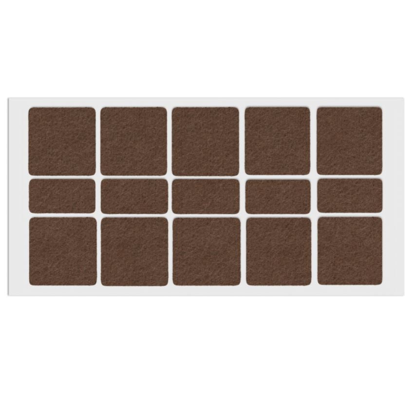 Samolepící filcová podložka 40x40mm/20x40mm hnědá – Furnica