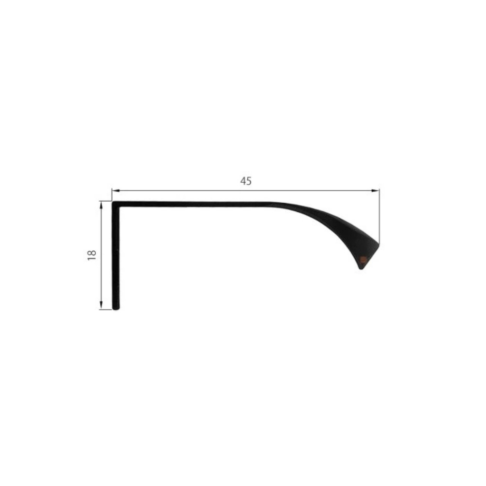 Edge Grip UFO Profilová rukojeť 128 mm (celková délka 148 mm) - matně černá (2) – Furnica