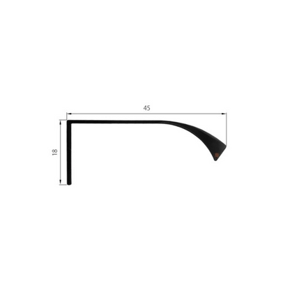 Edge Grip UFO Profilová rukojeť 128 mm (celková délka 148 mm) - matně černá (2) – Furnica