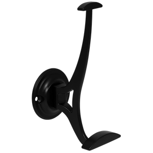 Dvojitý háček na klobouky a kabáty - 140 mm - černý